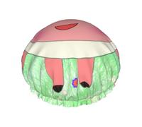 graziosa cuffia da doccia con agnello L in tessuto impermeabile a doppio strato, adatta per il bagno e la cura della pelle