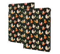 Graziosa custodia con stampa di polli colorati, compatibile con iPad di 9a/8a/7a generazione, custodia per tablet compatibile con custodia per iPad da 10,2 pollici, accensione e spegnimento automatico
