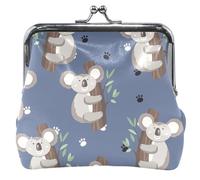Graziosa custodia in pelle Koala per monete da donna, graziosa fibbia per bacio, portamonete per ragazze, blu koala, taglia unica, Dolce Koala blu, Taglia unica, Classico