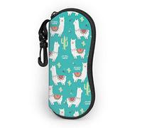 Graziosa custodia morbida per occhiali da vista in lama bianca Custodia per occhiali da sole in alpaca e cactus Borsa per occhiali con cerniera in neoprene ultraleggera