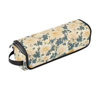 Graziosa dalia giallo chiaro 2 in 1 organizer per strumenti per capelli con tappetino resistente al calore custodia da viaggio a doppio strato per utensili caldi e accessori per la cura dei capelli