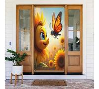 Graziosa farfalla arancione stampa n. 23 coperture decorative per porta, decorazioni per interni ed esterni, primavera, estate, autunno, inverno, Halloween, Natale, decorazioni per la casa