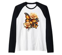 Graziosa Farfalla monarca Maglia con Maniche Raglan