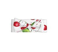 Graziosa fascia elastica con fiocco di ciliegia per neonati - Fascia per capelli da principessa angelo, regalo perfetto per la luna piena per bambine