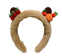 Graziosa fascia per capelli comoda per le donne in peluche a forma di orso, adatta per lavaggio del viso e fotografia fotografica
