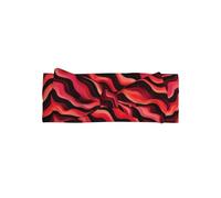 Graziosa fascia per capelli con fiocco per bambini, con adorabile stampa rossa sovrapposta, perfetta per bambine da 0 a 6 mesi