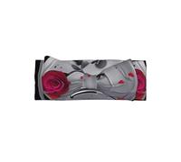 Graziosa fascia per capelli con fiocco per neonata - Adorabile stampa di rose terrestri, perfetta per bambine da 0 a 6 mesi