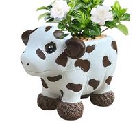 Graziosa fioriera Highland Cow - 4 pollici - Altopiano - Vaso per fiori in resina di , divertente contenitore per piante, plateau Yak piante grasse, vasi per esterni nel balcone interno esterno