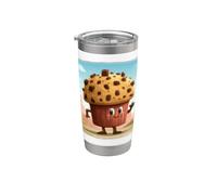 Graziosa grafica per muffin per gli amanti dei dolci e delle torte Bicchiere termico in acciaio inox doppia parete