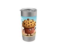 Graziosa grafica per muffin per gli amanti dei dolci e delle torte Bicchiere termico in acciaio inox doppia parete