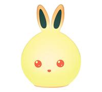 Graziosa lampada a forma di coniglietto in silicone, luce notturna ricaricabile per il sonno colorato, luce notturna dimmerabile in silicone, adorabile luce notturna per il bagno, per soggiorno
