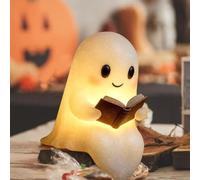 Graziosa lampada da lettura a forma di libro, adorabile luce ambientale rilassante, accessorio per Halloween, feste, camere da letto o librerie (22 cm)