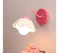Graziosa Lampada da Parete Color Macaron - Design Semplice a Forma di Fiore, Moderna Applique in Bianco, Nero e Verde per Studio, Isola della Cucina, Elegante Lampada Mi-Ni con Decorazioni fresch