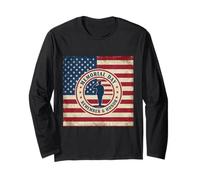 Graziosa maglietta da donna con bandiera statunitense con grafica patriottica Maglia a Manica