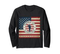 Graziosa maglietta da donna con bandiera statunitense con grafica patriottica Maglia a Manica
