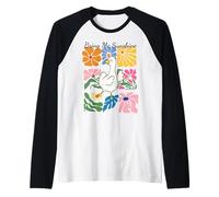Graziosa paperella da donna Bring Me Sunshine Graphic Summer Design Maglia con Maniche Raglan