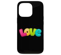 Graziosa parola d'amore in rosa, giallo, verde, blu Custodia per iPhone 13 Pro