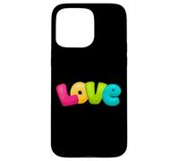 Graziosa parola d'amore in rosa, giallo, verde, blu Custodia per iPhone 15 Pro Max
