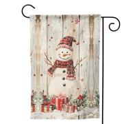 Graziosa sciarpa natalizia con pupazzo di neve, bandiere da giardino per esterni, 71 x 101 cm, morbida bandiera per camera da letto, camera da letto, interni, leggera e senza pieghe, bandiere da