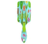 Graziosa spazzola per capelli verde con rana, spazzola districante per capelli, spazzole per capelli da donna