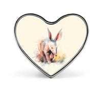 Graziosa spilla a forma di cuore di Aardvark per cravatta, accessori per abiti, matrimoni, compleanni, per uomini e donne, Love form, Metallo