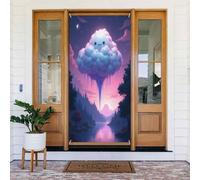 Graziosa stampa a nuvola n. 28 coperture decorative per porte, striscione per interni ed esterni, primavera, estate, autunno, inverno, Halloween, Natale, decorazioni per la casa