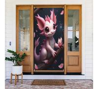 Graziosa stampa rosa salamandra n. 178 copritesta decorativa per porta, decorazione per interni ed esterni, primavera, estate, autunno, inverno, Halloween, Natale, decorazioni per la casa