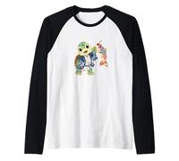 Graziosa Tartaruga Estiva in Giappone Look Maglia con Maniche Raglan