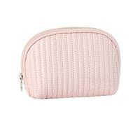 Graziosa trousse per trucchi da donna, piccola, trapuntata, pratica cerniera, non c'è tempo di perdere il trucco, A, Taglia unica