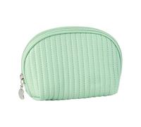 Graziosa trousse per trucchi da donna, piccola, trapuntata, pratica cerniera, non c'è tempo di perdere il trucco, E, Taglia unica