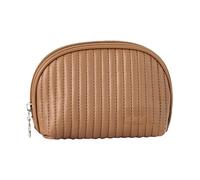 Graziosa trousse per trucchi da donna, piccola, trapuntata, pratica cerniera, non c'è tempo di perdere il trucco, B, Taglia unica