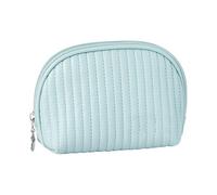 Graziosa trousse per trucchi da donna, piccola, trapuntata, pratica cerniera, non c'è tempo di perdere il trucco, D, Taglia unica