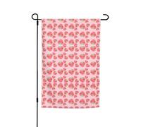 Graziose bandiere a forma di fragola con motivi, adatte per decorare giardino, balcone e patio.