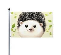 Graziose bandiere a forma di riccio per esterni, 9 x 1,5 m, bandiera stagionale da giardino con occhielli bandiera esterna per decorazioni per la casa sfondo fotografico