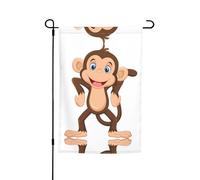 Graziose bandiere a forma di scimmia con motivi, adatte per decorare giardino, balcone e patio.