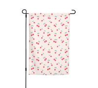 Graziose bandiere con ciliegie rosse con motivi, adatte per giardino, balcone e decorazione del patio.