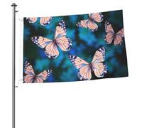 Graziose bandiere con farfalle da 0,8 x 0,9 m stampa su entrambi i lati bandiere da giardino bandiera da cortile per esterni bandiere regalo banner con occhielli sfondo fotografico per interni ed