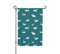 Graziose bandiere con stampa di cigni per cortile e giardino, spesse per portici e prati, resistenti allo sbiadimento