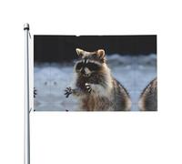 Graziose bandiere da giardino a forma di procione, bandiere decorative su entrambi i lati, adatte per prati, balconi, portici, ecc.