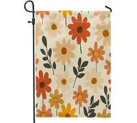 Graziose bandiere da giardino con margherite autunnali, 30,5 x 45,7 cm, per esterni, in stile retrò, con fiori, bandiere verticali standard in lino per casa, vintage, cortile, cortile, prato