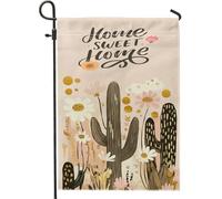 Graziose bandiere da giardino estetiche con cactus, 30,5 x 45,7 cm, double face, per esterni, per piante grasse occidentali, bandiera per casa in tela, bandiera tropicale per esterni, piccola bandiera
