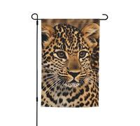 Graziose bandiere da giardino leopardate per esterni, 30,5 x 45,7 cm, bandiera stagionale da giardino con occhielli bandiera esterna per decorazioni per la casa sfondo fotografico