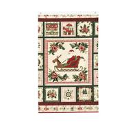 Graziose bandiere di Babbo Natale, 9 x 1,5 m, bandiera vintage da giardino a doppia faccia per casa cortile esterno interno festa decorativa