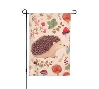 Graziose bandiere di riccio per esterni, 30,5 x 45,7 cm, stampa su entrambi i lati, bandiera da giardino per esterni, bandiera per vacanze con occhielli, bandiera per casa, cortile, per fattoria