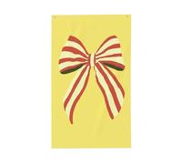 Graziose bandiere gialle e rosse a strisce con fiocco per la casa, 9 x 1,5 m, striscione di auguri con occhielli per interni ed esterni, decorazioni per la casa