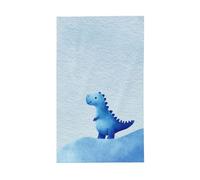 Graziose bandiere per la casa con dinosauro blu, 9,1 x 1,5 m, striscione di auguri con occhielli per interni ed esterni, decorazioni per la casa