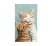 Graziose bandiere per la casa con due gatti, 9 x 1,5 m, striscione di auguri con occhielli per interni ed esterni, decorazioni per la casa