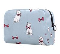 Graziose borse da trucco con motivo pallacanestro con cuciture a palline, piccola borsa da viaggio con cerniera, borsa da toilette portatile, organizer per trucco per donne e ragazze adolescenti