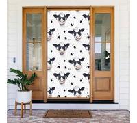Graziose coperture decorative per porte con stampa di occhiali di mucca, decorazioni per interni/esterni, primavera, estate, autunno, inverno, Halloween, Natale, decorazioni per la casa