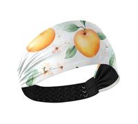 Graziose fasce elastiche per la testa da donna, con frutta e albicocca, color argento, per yoga, uso quotidiano, lavaggio viso basket, coloratissime stelle di cane Duchshund